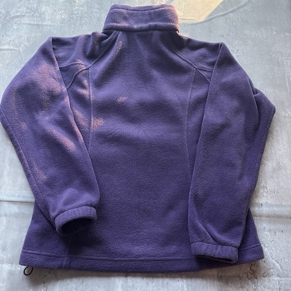 Columbia Size M Womens Purple Fleece Full Zip Jacket Winter Y2k Outdoors Soft - Picture 7 of 8